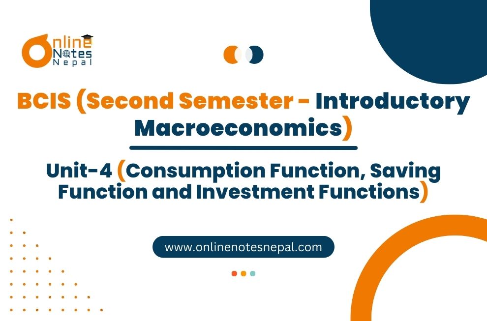 Consumption Function, Saving Function and Investment Functions Photo